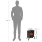Chimenea Eléctrica de Pie 750/1500 W con 2 Niveles de Potencia Efecto Llama Área de Cobertura 15-20 m² Negro Chimenea Eléctrica de Pie 750/1500 W con 2 Niveles de Potencia Efecto Llama Área de Cobertura 15-20 m² Negro