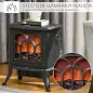 Chimenea Eléctrica de Pie 750/1500 W con 2 Niveles de Potencia Efecto Llama Área de Cobertura 15-20 m² Negro Chimenea Eléctrica de Pie 750/1500 W con 2 Niveles de Potencia Efecto Llama Área de Cobertura 15-20 m² Negro
