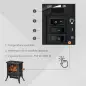 Chimenea Eléctrica de Pie 750/1500 W con 2 Niveles de Potencia Efecto Llama Área de Cobertura 15-20 m² Negro Chimenea Eléctrica de Pie 750/1500 W con 2 Niveles de Potencia Efecto Llama Área de Cobertura 15-20 m² Negro