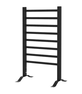 Toallero Eléctrico de Pared o Suelo con Función de Temporizador y 8 Barras 53x35x90 cm Negro