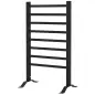 Toallero Eléctrico de Pared o Suelo con Función de Temporizador y 8 Barras 53x35x90 cm Negro Toallero Eléctrico de Pared o Suelo con Función de Temporizador y 8 Barras 53x35x90 cm Negro