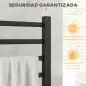 Toallero Eléctrico de Pared o Suelo con Función de Temporizador y 8 Barras 53x35x90 cm Negro Toallero Eléctrico de Pared o Suelo con Función de Temporizador y 8 Barras 53x35x90 cm Negro