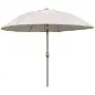 Sombrilla de Jardín Ø250x240 cm con Manivela Parasol con Ángulo Inclinable con 18 Varillas para Exterior Crema