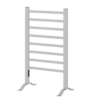 Toallero Eléctrico de Pared o Suelo con Función de Temporizador y 8 Barras 53x35x90 cm Plata