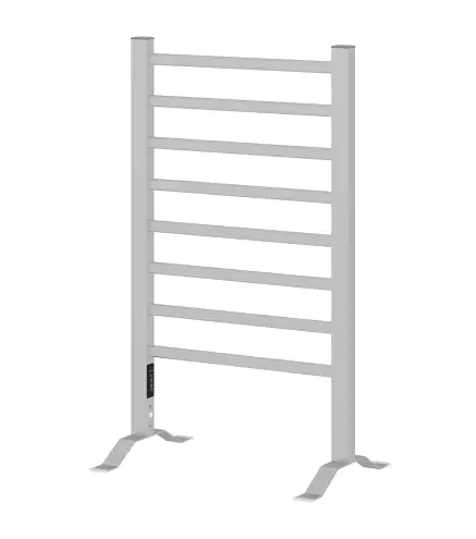 Toallero Eléctrico de Pared o Suelo con Función de Temporizador y 8 Barras 53x35x90 cm Plata