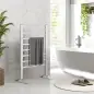 Toallero Eléctrico de Pared o Suelo con Función de Temporizador y 8 Barras 53x35x90 cm Plata