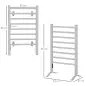 Toallero Eléctrico de Pared o Suelo con Función de Temporizador y 8 Barras 53x35x90 cm Plata