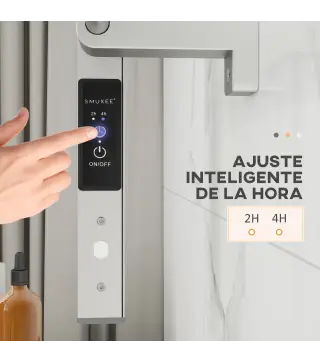Toallero Eléctrico de Pared o Suelo con Función de Temporizador y 8 Barras 53x35x90 cm Plata