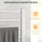 Toallero Eléctrico de Pared o Suelo con Función de Temporizador y 8 Barras 53x35x90 cm Plata