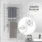 Toallero Eléctrico de Pared o Suelo con Función de Temporizador y 8 Barras 53x35x90 cm Plata