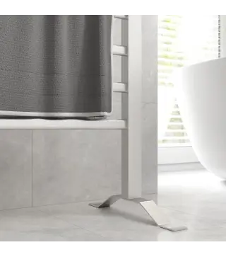 Toallero Eléctrico de Pared o Suelo con Función de Temporizador y 8 Barras 53x35x90 cm Plata
