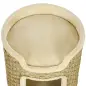 Barril Rascador para Gatos Altura 37 cm Torre para Gatos con Cueva y Cama Superior Cubierto de Sisal Caqui