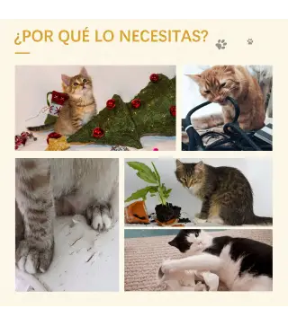 Árbol Rascador para Gatos Pequeño 49 cm Torre para Gatos con Poste de Yute Cama y Bola Colgante 40x40x49 cm Café