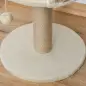 Árbol Rascador para Gatos Pequeño 49 cm Torre para Gatos con Poste de Yute Cama y Bola Colgante 40x40x49 cm Café