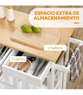 Juego de Mesa Alta de Bar y 2 Taburetes con Ruedas Mesa Plegable de Cocina con Taburetes 86x75,5x83,5 cm Natural