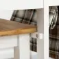 Juego de Mesa Alta de Bar y 2 Taburetes con Ruedas Mesa Plegable de Cocina con Taburetes 86x75,5x83,5 cm Natural Juego de Mesa Alta de Bar y 2 Taburetes con Ruedas Mesa Plegable de Cocina con Taburetes 86x75,5x83,5 cm Natural