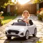 Coche Eléctrico para Niños Audi Q8 Etron Sportback 12V Mando a Distancia Arranque Lento Faros Bocina y Música Blanco