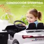 Coche Eléctrico para Niños Audi Q8 Etron Sportback 12V Mando a Distancia Arranque Lento Faros Bocina y Música Blanco