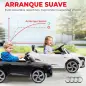 Coche Eléctrico para Niños Audi Q8 Etron Sportback 12V Mando a Distancia Arranque Lento Faros Bocina y Música Blanco