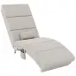 Sillón de Masaje y calefacción con mando y cojín tela efecto lino Crema Sillón de Masaje y calefacción con mando y cojín tela efecto lino Crema