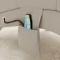 Sillón de Masaje y calefacción con mando y cojín tela efecto lino Crema Sillón de Masaje y calefacción con mando y cojín tela efecto lino Crema