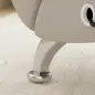 Sillón de Masaje y calefacción con mando y cojín tela efecto lino Crema Sillón de Masaje y calefacción con mando y cojín tela efecto lino Crema