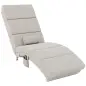 Sillón de Masaje y calefacción con mando y cojín tela efecto lino Crema Sillón de Masaje y calefacción con mando y cojín tela efecto lino Crema