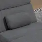Sillón de Masaje salón silla de masaje y calefacción meridiana con control remoto y cojín tela efecto lino Gris