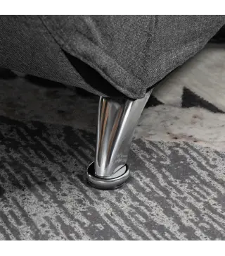 Sillón de Masaje salón silla de masaje y calefacción meridiana con control remoto y cojín tela efecto lino Gris