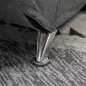 Sillón de Masaje salón silla de masaje y calefacción meridiana con control remoto y cojín tela efecto lino Gris