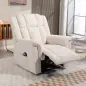 Sillón relax eléctrico de masaje y calor, sillón reclinable, respaldo ajustable manualmente, 85x91x104cm, beige Sillón relax eléctrico de masaje y calor, sillón reclinable, respaldo ajustable manualmente, 85x91x104cm, beige