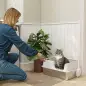 Arenero para Gatos de Acero Inoxidable XL Caja de Arena para Gatos Grandes Arenero con Borde Alto Pala Gris Claro Arenero para Gatos de Acero Inoxidable XL Caja de Arena para Gatos Grandes Arenero con Borde Alto Pala Gris Claro