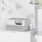 Arenero para Gatos de Acero Inoxidable XL Caja de Arena para Gatos Grandes Arenero con Borde Alto Pala Gris Claro Arenero para Gatos de Acero Inoxidable XL Caja de Arena para Gatos Grandes Arenero con Borde Alto Pala Gris Claro