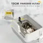 Arenero para Gatos de Acero Inoxidable XL Caja de Arena para Gatos Grandes Arenero con Borde Alto Pala Gris Claro Arenero para Gatos de Acero Inoxidable XL Caja de Arena para Gatos Grandes Arenero con Borde Alto Pala Gris Claro
