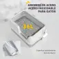 Arenero para Gatos de Acero Inoxidable XL Caja de Arena para Gatos Grandes Arenero con Borde Alto Pala Gris Claro Arenero para Gatos de Acero Inoxidable XL Caja de Arena para Gatos Grandes Arenero con Borde Alto Pala Gris Claro