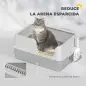 Arenero para Gatos de Acero Inoxidable XL Caja de Arena para Gatos Grandes Arenero con Borde Alto Pala Gris Claro Arenero para Gatos de Acero Inoxidable XL Caja de Arena para Gatos Grandes Arenero con Borde Alto Pala Gris Claro
