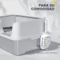Arenero para Gatos de Acero Inoxidable XL Caja de Arena para Gatos Grandes Arenero con Borde Alto Pala Gris Claro Arenero para Gatos de Acero Inoxidable XL Caja de Arena para Gatos Grandes Arenero con Borde Alto Pala Gris Claro
