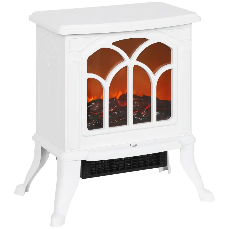 Chimenea Eléctrica de Pie 750/1500 W con 2 Niveles de Potencia Efecto Llama Área de Cobertura 15-20 m² Blanco Chimenea Eléctrica de Pie 750/1500 W con 2 Niveles de Potencia Efecto Llama Área de Cobertura 15-20 m² Blanco