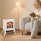 Chimenea Eléctrica de Pie 750/1500 W con 2 Niveles de Potencia Efecto Llama Área de Cobertura 15-20 m² Blanco Chimenea Eléctrica de Pie 750/1500 W con 2 Niveles de Potencia Efecto Llama Área de Cobertura 15-20 m² Blanco