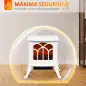 Chimenea Eléctrica de Pie 750/1500 W con 2 Niveles de Potencia Efecto Llama Área de Cobertura 15-20 m² Blanco Chimenea Eléctrica de Pie 750/1500 W con 2 Niveles de Potencia Efecto Llama Área de Cobertura 15-20 m² Blanco