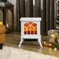Chimenea Eléctrica de Pie 750/1500 W con 2 Niveles de Potencia Efecto Llama Área de Cobertura 15-20 m² Blanco Chimenea Eléctrica de Pie 750/1500 W con 2 Niveles de Potencia Efecto Llama Área de Cobertura 15-20 m² Blanco