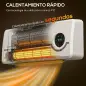 Calefactor Eléctrico Bajo Consumo de Pared 2000W con 3 Modos Pantalla LED Termostato Temporizador y Oscilación Blanco Calefactor Eléctrico Bajo Consumo de Pared 2000W con 3 Modos Pantalla LED Termostato Temporizador y Oscilación Blanco