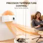 Calefactor Eléctrico Bajo Consumo de Pared 2000W con 3 Modos Pantalla LED Termostato Temporizador y Oscilación Blanco Calefactor Eléctrico Bajo Consumo de Pared 2000W con 3 Modos Pantalla LED Termostato Temporizador y Oscilación Blanco