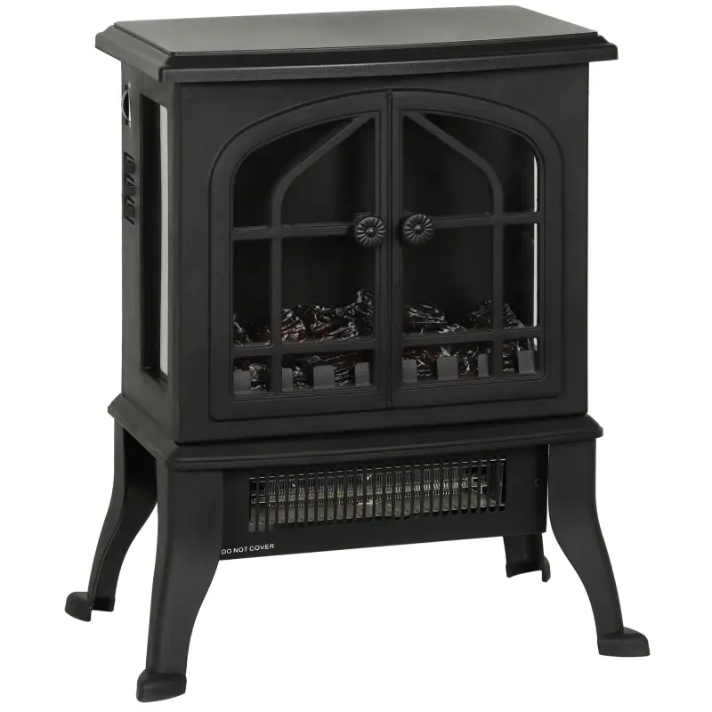 Chimenea Eléctrica de Pie 900/1800W Efecto Llama 3D Termostato Ajustable Ventanas Visibles para 15-30 ㎡ Negro Chimenea Eléctrica de Pie 900/1800W Efecto Llama 3D Termostato Ajustable Ventanas Visibles para 15-30 ㎡ Negro