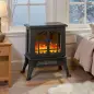 Chimenea Eléctrica de Pie 900/1800W Efecto Llama 3D Termostato Ajustable Ventanas Visibles para 15-30 ㎡ Negro Chimenea Eléctrica de Pie 900/1800W Efecto Llama 3D Termostato Ajustable Ventanas Visibles para 15-30 ㎡ Negro