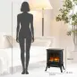 Chimenea Eléctrica de Pie 900/1800W Efecto Llama 3D Termostato Ajustable Ventanas Visibles para 15-30 ㎡ Negro Chimenea Eléctrica de Pie 900/1800W Efecto Llama 3D Termostato Ajustable Ventanas Visibles para 15-30 ㎡ Negro