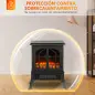 Chimenea Eléctrica de Pie 900/1800W Efecto Llama 3D Termostato Ajustable Ventanas Visibles para 15-30 ㎡ Negro Chimenea Eléctrica de Pie 900/1800W Efecto Llama 3D Termostato Ajustable Ventanas Visibles para 15-30 ㎡ Negro