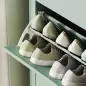 Mueble zapatero 14 pares, armario zapatero con 3 cajones abatibles, estantes extraíbles y regulables, verde Mueble zapatero 14 pares, armario zapatero con 3 cajones abatibles, estantes extraíbles y regulables, verde