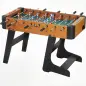 Futbolín plegable de madera, mesa de futbolín plegable sobre patas con 2 pelotas, 22 jugadores, 118 x 107,5 x 78 cm, marrón