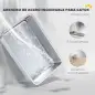 Arenero para Gatos de Acero Inoxidable XL Cerrado con Tapa Abatible Borde Alto Pala Antifugas Gris Claro Arenero para Gatos de Acero Inoxidable XL Cerrado con Tapa Abatible Borde Alto Pala Antifugas Gris Claro
